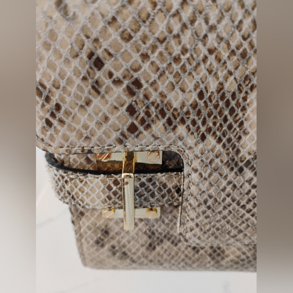 Michael Kors Snakeskin Embossed Shoulder Bag LIKE NEW - Picture 5 of 16